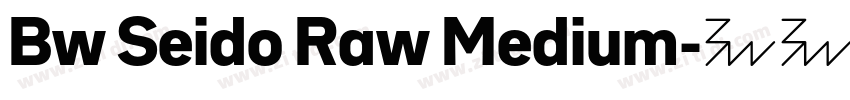 Bw Seido Raw Medium字体转换